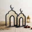 Crescent Arch Set &ndash;Black &amp; Gold - A striking architectural duo for refined festive displays