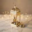Decorative Metal Incense Lantern - Golden color &ndash; A regal centerpiece to illuminate your festive traditions