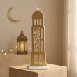 Crescent Minaret D&eacute;cor &ndash;White &amp; Gold -A distinguished architectural silhouette celebrating cultural heritage