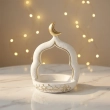 White Crescent Arch D&eacute;cor- White &ndash; A graceful architectural silhouette for your festive home