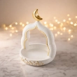 White Crescent Arch D&eacute;cor- White &ndash; A graceful architectural silhouette for your festive home
