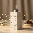 Medium Minaret Container with Ramadan Light - Grey &ndash; A radiant blend of tradition and elegance for your festive table