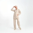 Women&rsquo;s Relaxed Fit Quarter-Zip Tunic and Wide-Leg Pants Set for Effortless Comfort and Modest Style
