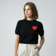 Women&rsquo;s Casual Knit T-Shirt With Playful Front Heart Detail, Ideal For Relaxed Everyday Styling