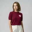 Women&rsquo;s Casual Knit T-Shirt With Playful Front Heart Detail, Ideal For Relaxed Everyday Styling