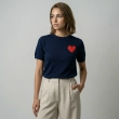 Women&rsquo;s Casual Knit T-Shirt With Playful Front Heart Detail, Ideal For Relaxed Everyday Styling