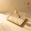 Set of 3 Transparent Ramadan Serving Trays - Clear &ndash; An elegant essential for your festive hospitality