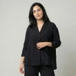 Women&rsquo;s Tie-Front Long Sleeve Shirt For Elegant Everyday And Smart-Casual Looks