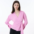 Women&rsquo;s Tie-Front Long Sleeve Shirt For Elegant Everyday And Smart-Casual Looks