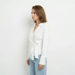 Women&rsquo;s Tie-Front Long Sleeve Shirt For Elegant Everyday And Smart-Casual Looks