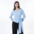 Women&rsquo;s Tie-Front Long Sleeve Shirt For Elegant Everyday And Smart-Casual Looks