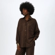 Women&rsquo;s Stylish Lightweight Jacket With Front Buttons &ndash; Coffee Brown
