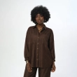 Women&rsquo;s Stylish Lightweight Jacket With Front Buttons &ndash; Coffee Brown
