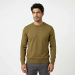 Men's Crew Neck Sweater - Classic Fit Knit Pullover with Ribbed Cuffs and Hem - Soft Lightweight Layer for Fall and Winter - Olive Green 