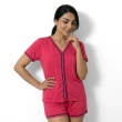 Women&rsquo;s Curvy Pajama Set - Button-Front Short Sleeve Top and Shorts - Soft and Comfortable 2-Piece Sleepwear