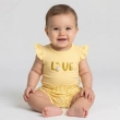 Girls' Cotton Bodysuit &amp; Balloon Shorts Set - Yellow
