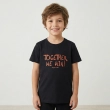 Boy's Cotton T-Shirt &ndash; Beyond Your Limits Print - Black