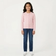 Girls' Knit Cardigan &ndash; Round Neck with Lurex Shine - Baby Pink