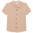 Boys' Premium Piqu&eacute; Button-Up Shirt - Tan Brown