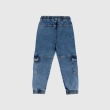 Boys' Stretch Denim Jogger Pants &ndash; Cargo Style with Drawstring Waist - Blue