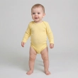 Baby 2-Piece Bodysuit Set &ndash; Long Sleeve Cotton One-Piece with Snap Closures, Soft Ribbed Stretch Fabric for Infants &ndash; Yellow
