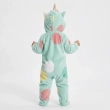Tip Top Baby Unicorn Hooded Jumpsuit &ndash; Light Green
