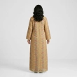 Women's Elegant Regular-Fit Open Kaftan with Belt - Paisley Embroidered Crepe, Festive/Daily Wear