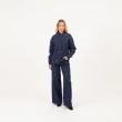 The Aria Crystal Denim Set - Embellished Shirt &amp; Wide-Leg Jeans - Blue