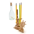 Nautical Ship&rsquo;s Wheel Desk Organizer &ndash; Rotating Mechanical Pen Holder with Planetary Gears