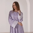 فستان ماكسي نسائي منسدل لإطلالة سهرة مفعمة بالهدوء - لافندر (خزامي)