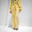 Women's Regular Wide-Leg Pants - Chic Comfort &amp; Elegant Daily Loungewear - Yellow