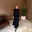 Women's Sleek Long Dress - Evening Wear and Formal Events - Black