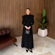 Women's Sleek Long Dress - Evening Wear and Formal Events - Black