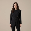 Women's Asymmetric Tailored Pants Suit - Elegant Formal &amp; Evening Wear - Black