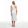 Women's Slim One-Shoulder Dress - Cocktail Party &amp; Evening Glam Wear - White