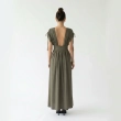 Women's Premium Evening Deep V - Neck Draped Maxi Dress &mdash; Elegant Fluid Formalwear &mdash; High - End Soir&eacute;es, Luxury Resort Wear &amp; Coastal Galas  - Olive Green