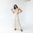 Women's Premium Evening Tiered V - Neck Sleeveless Maxi Dress &mdash; High - End Soir&eacute;es, Luxury Resort Wear &amp; Coastal Galas  - Cream