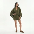 Women's Premium High - Waisted Lightweight Summer Shorts &mdash; Casual Luxury Resort Wear, Daytime Gatherings &amp; Summer Escapes  - Olive Green