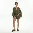 Women's Premium V - Neck Short - Sleeve Top &mdash; Casual Luxury Resort Wear, Daytime Gatherings &amp; Summer Escapes  - Olive Green