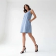 Women's Premium Denim Sleeveless Scoop Neck Short Dress &mdash; Daytime Socials, Weekend Outings &amp; Chic Streetwear  - Light Blue Denim