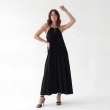 Women's Premium Sleeveless Gathered Maxi Dress Evening Gown &mdash; Coastal Galas, Luxury Resort Wear &amp; Sunset Soir&eacute;es  - Black