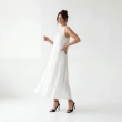 Women's Premium Sleeveless Tiered Maxi Dress Evening Gown &mdash; Coastal Galas, Luxury Resort Wear &amp; Sunset Soir&eacute;es  - White