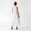 Women's Premium Sleeveless Tiered Maxi Dress Evening Gown &mdash; Coastal Galas, Luxury Resort Wear &amp; Sunset Soir&eacute;es  - White
