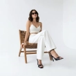 Women's Premium Denim High - Waist Wide - Leg Jeans Trousers &mdash; Daytime Socials, Weekend Outings &amp; Chic Streetwear  - White