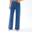 Women's Premium Denim High - Waist Wide - Leg Jeans Trousers &mdash; Daytime Socials, Weekend Outings &amp; Chic Streetwear  - Blue Denim