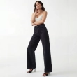 Women's Premium Denim High - Waist Wide - Leg Jeans Trousers &mdash; Daytime Socials, Weekend Outings &amp; Chic Streetwear  - Black
