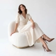 Women's Premium V - Neck Puff Sleeve Tiered Maxi Dress Cottagecore Gown &mdash; Coastal Galas, Luxury Resort Wear &amp; Sunset Soir&eacute;es  - White