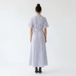 Women's Premium Shirt Short - Sleeve Striped Maxi DressWith Fabric Belt &mdash; Daytime Socials, Luxury Resort Lounging &amp; Summer Escapes  - Washington Striped Blue