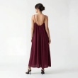 Women's Premium Sleeveless Gathered Cami Maxi Dress Evening Gown &mdash; Coastal Galas, Luxury Resort Wear &amp; Sunset Soir&eacute;es  - Burgundy