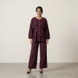 Women's Regular Tunic Dress - Minimalist Casual &amp; Modest Fashion Elegance - Burgundy